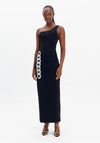 Vestido Midi Ombro Único Strass LANÇA PERFUME
