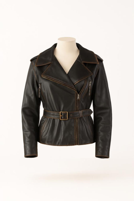 Casaco Biker em Pele SAHOCO