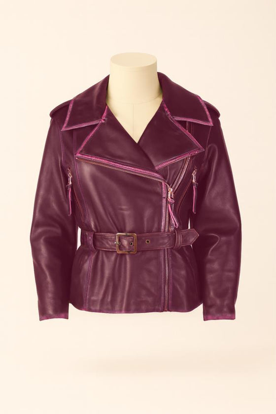 Casaco Biker em Pele SAHOCO