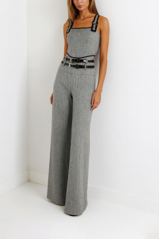 Calças Espinha de Peixe c/ Cinto SAHOCO