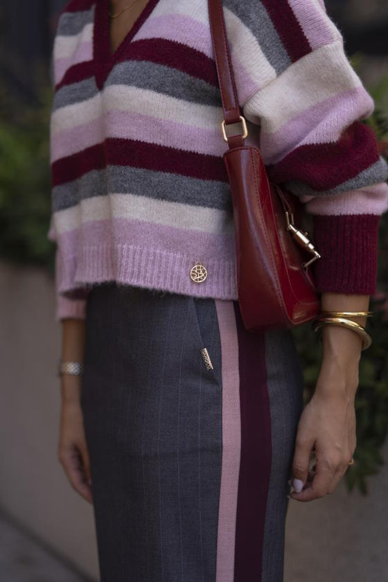 Camisola Cropped Riscas SAHOCO