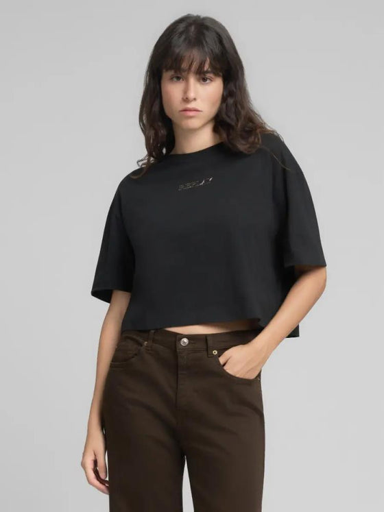 T-Shirt Cropped JERSEY REPLAY