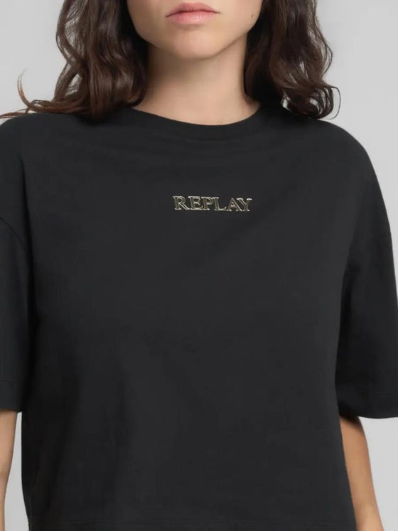 T-Shirt Cropped JERSEY REPLAY