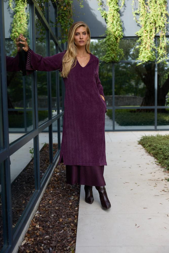 Vestido Duplo Plissado SWALLOW