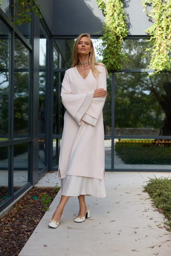 Vestido Duplo Plissado SWALLOW