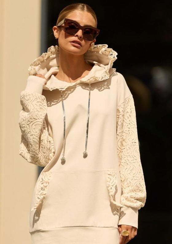 Vestido Sweat Renda SWALLOW