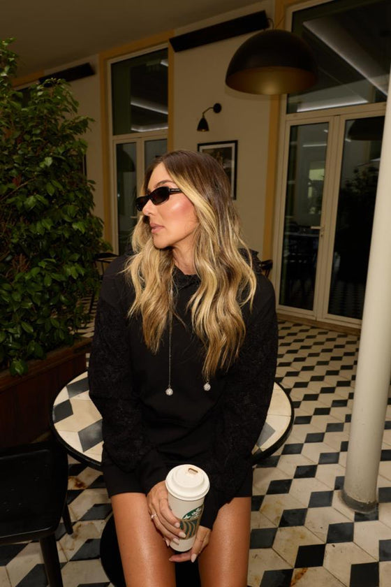 Vestido Sweat Renda SWALLOW