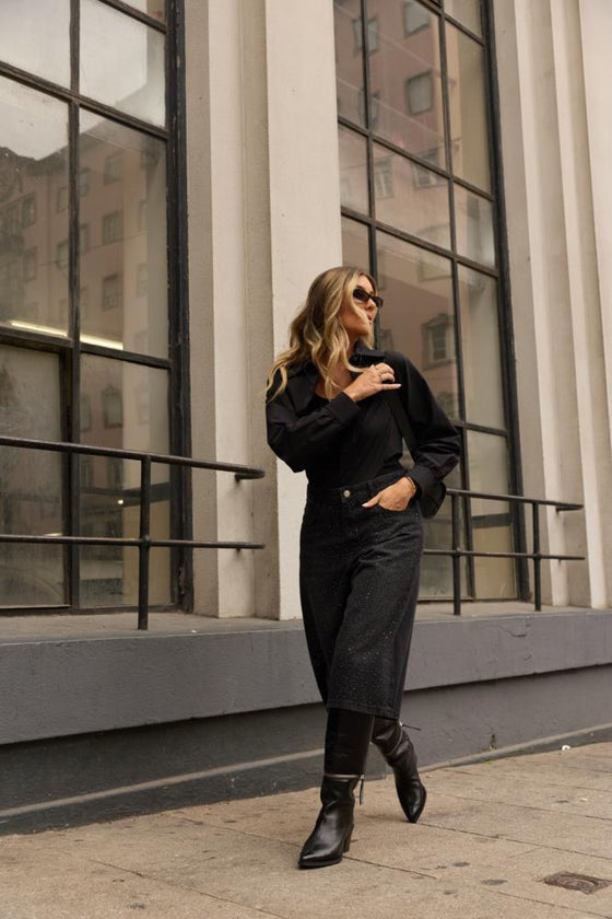 Calça Cullote com Strass SWALLOW