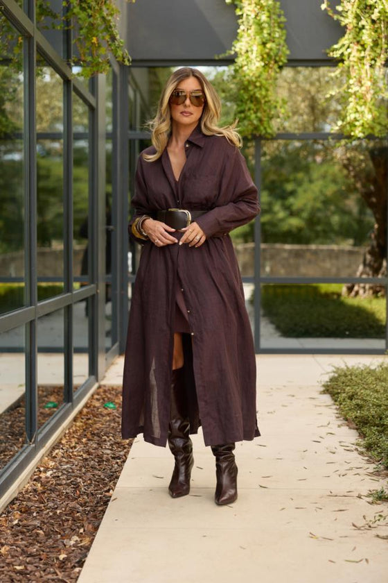 Vestido Camiseiro Maxi SWALLOW