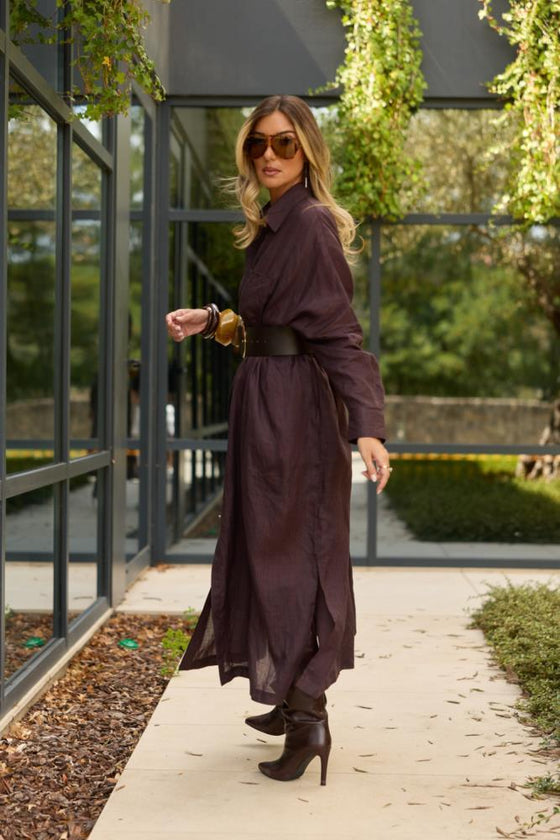 Vestido Camiseiro Maxi SWALLOW