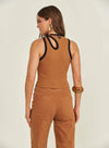 Top Cut-out Canelado COLCCI