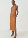 Vestido Midi Slim Amarração Costas COLCCI