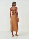 Vestido Midi Slim Amarração Costas COLCCI