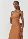 Vestido Midi Slim Amarração Costas COLCCI