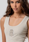 Tank Top Canelado Strass FRACOMINA