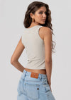 Tank Top Canelado Strass FRACOMINA