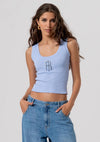 Tank Top Canelado Strass FRACOMINA