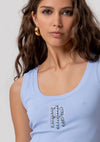 Tank Top Canelado Strass FRACOMINA