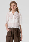 Camisa Cropped Sobreposição FRACOMINA