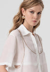 Camisa Cropped Sobreposição FRACOMINA