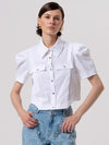 Camisa Cropped Popeline FRACOMINA