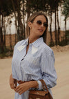 Camisa Longa Riscas Oversized FRACOMINA