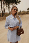 Camisa Longa Riscas Oversized FRACOMINA