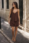 Vestido Curto Folhos DIXIE