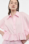 Camisa Cropped com Folhos IMPERIAL