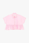 Camisa Cropped com Folhos IMPERIAL