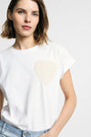 T-shirt Coração Bordado PLEASE
