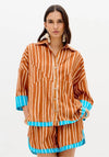 Camisa Over Riscas DUO LANÇA PERFUME