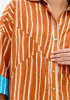Camisa Over Riscas DUO LANÇA PERFUME