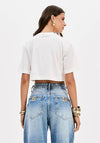 T-shirt Crop c/ Letras Metal LANÇA PERFUME