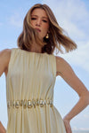 Vestido Longo Detalhes Metal LANÇA PERFUME