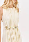 Vestido Longo Detalhes Metal LANÇA PERFUME