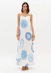 Vestido Longo Estampado Decote V LANÇA PERFUME