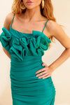 Vestido Franzido Folhos LANÇA PERFUME