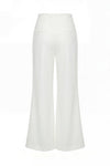 Calças Wide Leg Pregas com Cinto SAHOCO