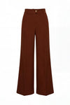 Calças Wide Leg Pregas com Cinto SAHOCO