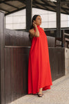 Vestido Halter Acetinado SAHOCO