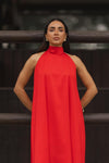 Vestido Halter Acetinado SAHOCO