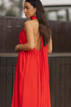 Vestido Halter Acetinado SAHOCO
