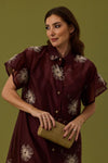 Vestido Midi Bordado SWALLOW