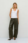 Calça Wide Leg Efeito Pele BSB