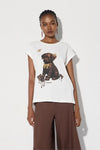 T-shirt Dog Aplicações Strass BSB