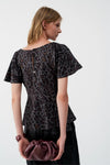 Blusa Leopardo com Folhos BSB