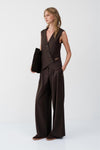 Calça Wide-Leg Riscas Light BSB