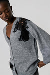 Cardigan Malha Detalhes Renda BSB
