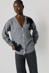 Cardigan Malha Detalhes Renda BSB